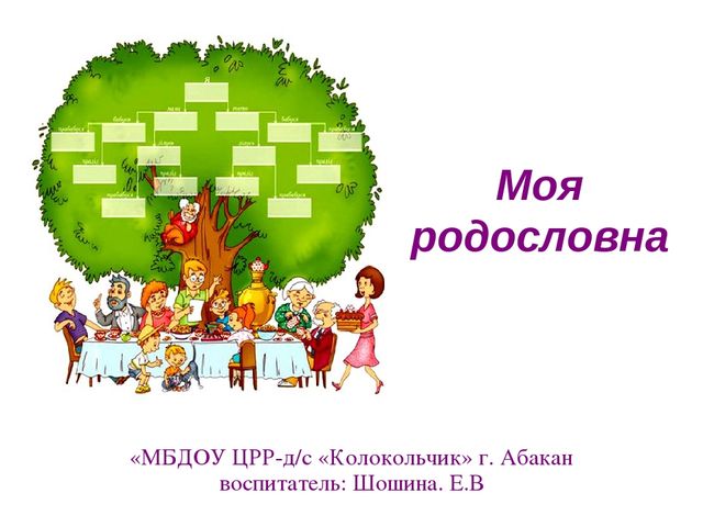 Презентация по развитию речи "Моя родословна".
