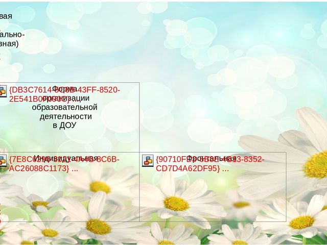 Формы организации образовательной деятельности с детьми дошкольного возраста. Консультация для воспитателей
