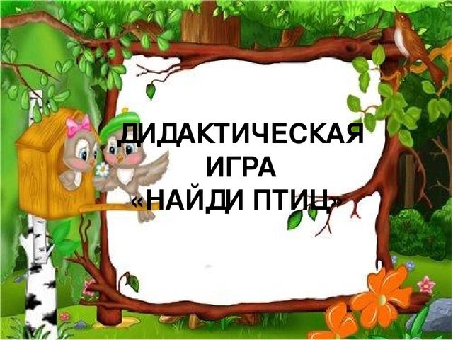 Интерактивная игра "Найди птиц" для младших дошкольников