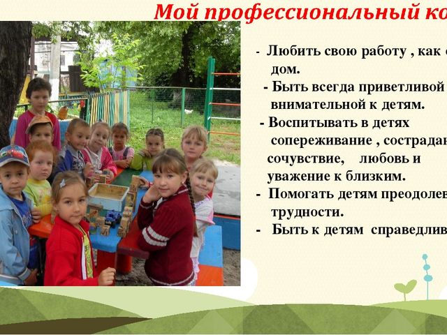 Презентация портфолио воспитательной работы для конкурса "воспитатель года"