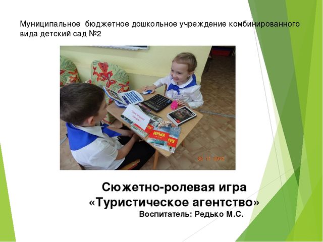 Презентация сюжетно-ролевой игры "Туристическое агенство"