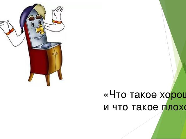 Презентация для дошкольников на тему "Что такое хорошо и что такое плохо"