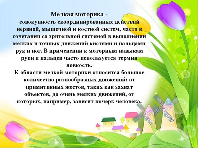 Презентация "Развитие мелкой моторики"