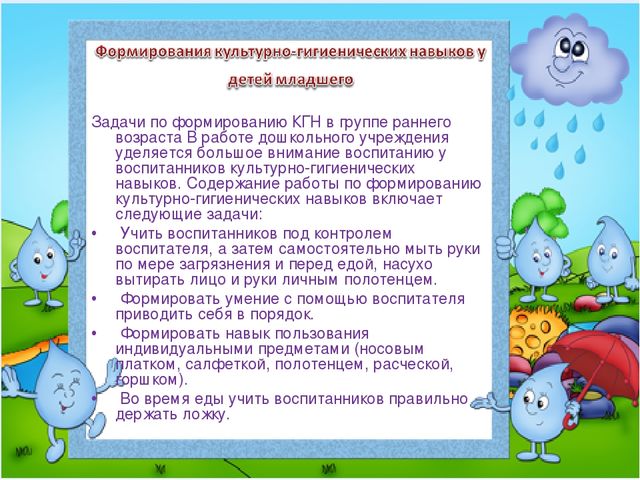 Средства и формы культурно гигиенического воспитания детей младшего дошкольного возраста