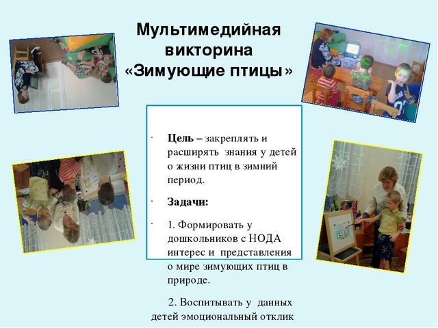 Проект-презентация «Виртуальное путешествие в мир зимующих птиц» (Группа детей с НОДА).