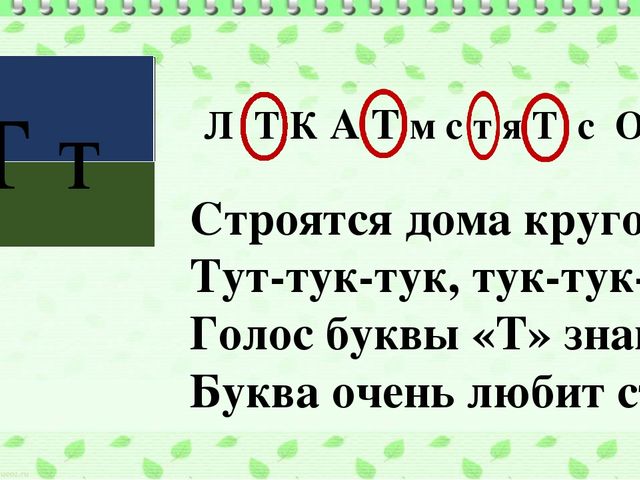 Презентация интегрированного занятия на тему "Звуки [т] [т*]. Буквы Т,т. Класс предшкольной подготовки