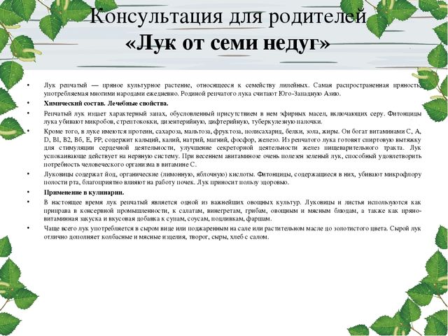 Презентация проекта. Лук здоровью друг.