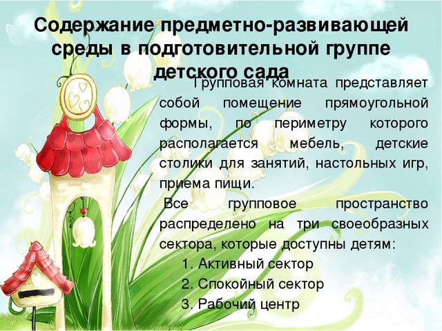 Презентация "Организация предметно-развивающая среда в подготовительной группе
