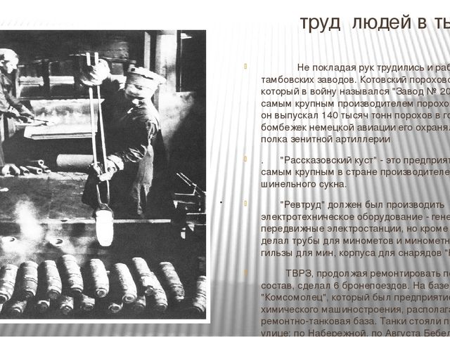 Презентация на тему: "Памятники Тамбова,посвящённые ВОВ 1941-1945г."