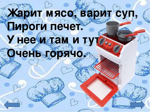 Интерактивная игра для дошкольников "Профессия повар"