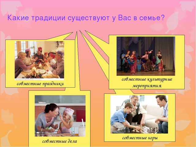 Презентация родительского союрания "Семейные традиции"