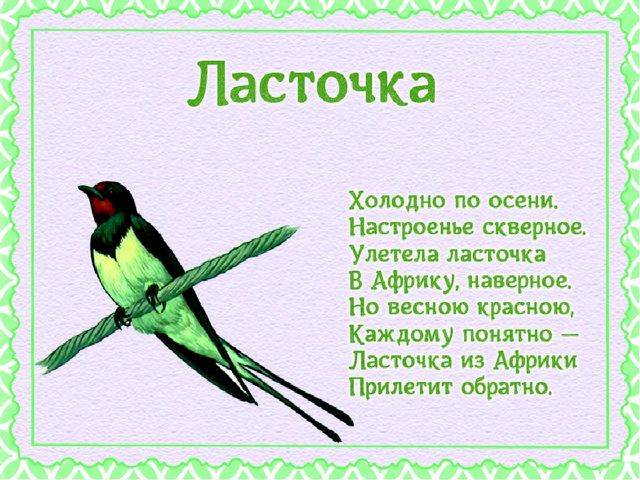 Презентация "Детям о перелетных птицах"