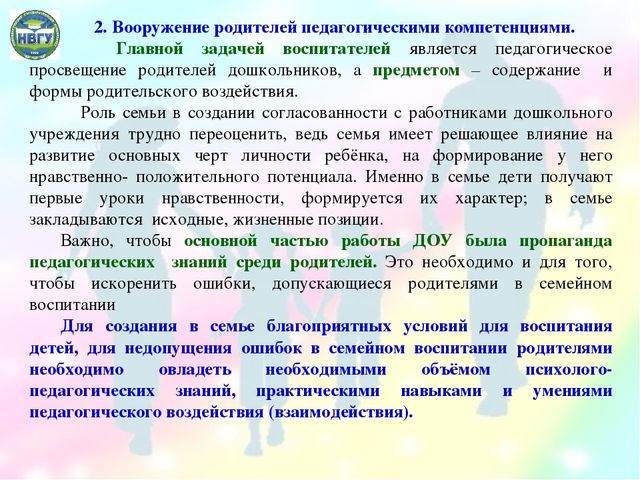 Инновационные формы активизации участия родителей