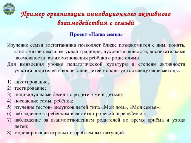 Инновационные формы активизации участия родителей