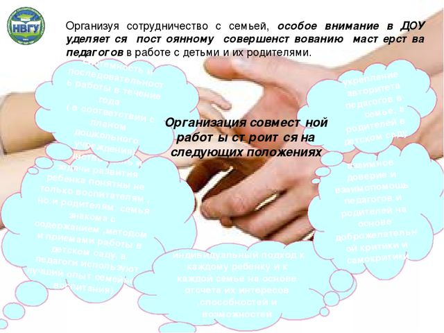 Взаимодействие ДОУ и семьи