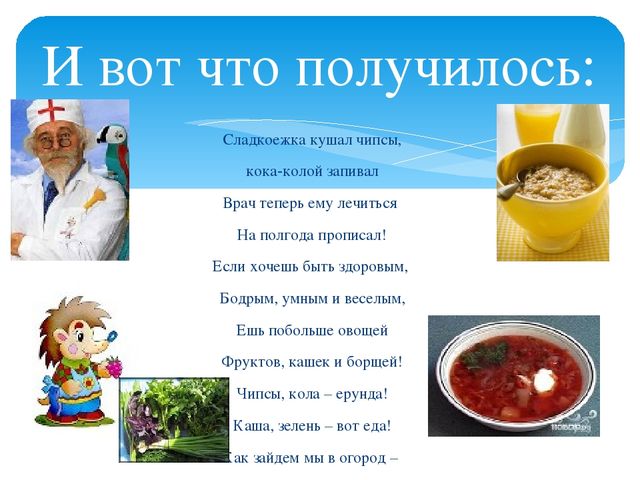 Презентация для дошкольников "Правильное питание"