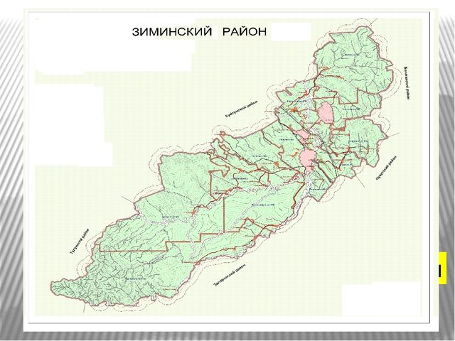 Карта зиминского района иркутской области с дорогами и деревнями