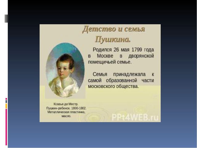 Презентация на тему " Пушкина"