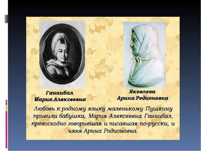 Презентация на тему " Пушкина"