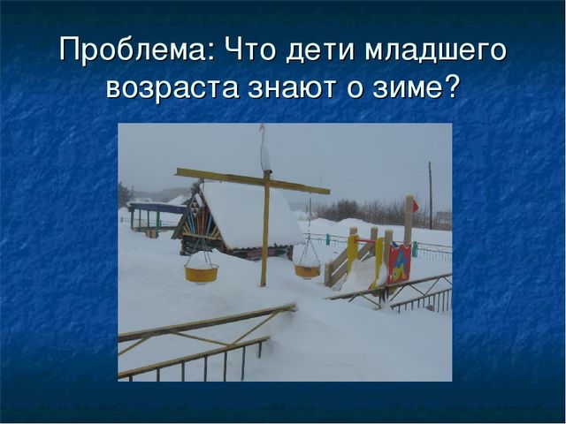 Проект на тему "Что мы знаем о зиме?"