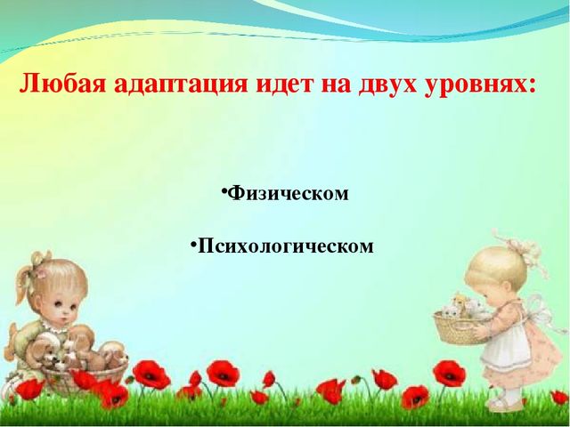 Адаптация ребенка в детском саду.