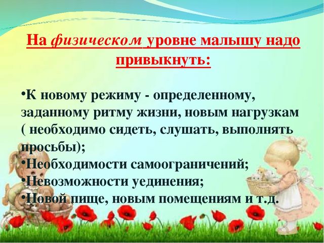 Адаптация ребенка в детском саду.