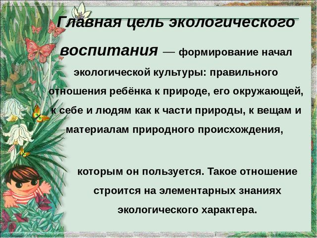 Экологическое воспитание детей раннего возраста в рамках введения ФГОС