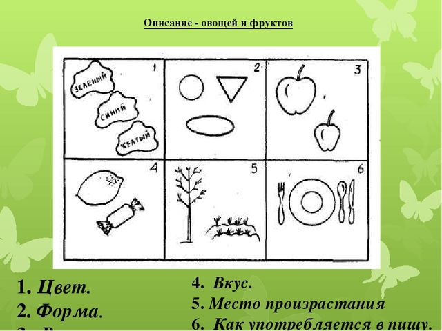 Использование схем в составлении описательных рассказов