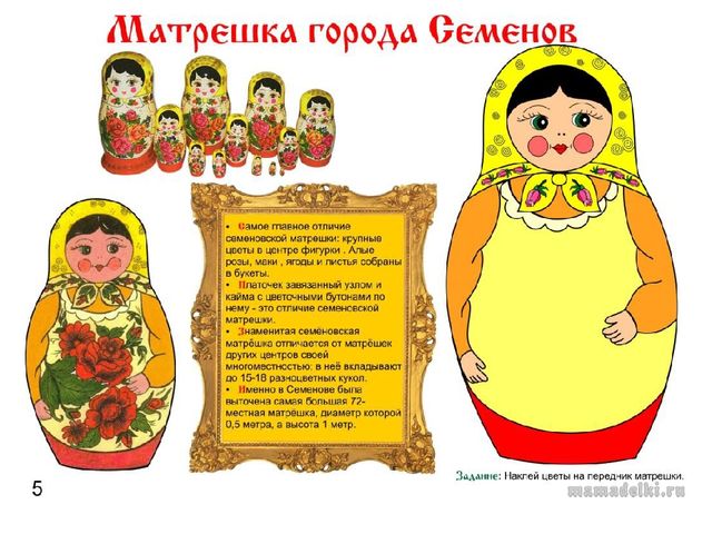 Презентация для дошкольников "Русская матрешка" для детей старшего возраста.