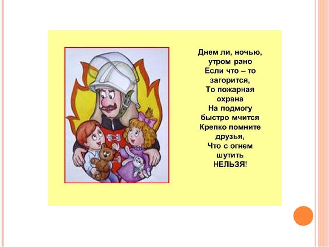 Презентация по пожарной безопасности для средней группы