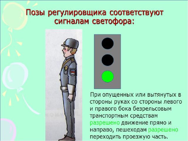 Презентация "Жесты регулировщика" в подготовительной группе.