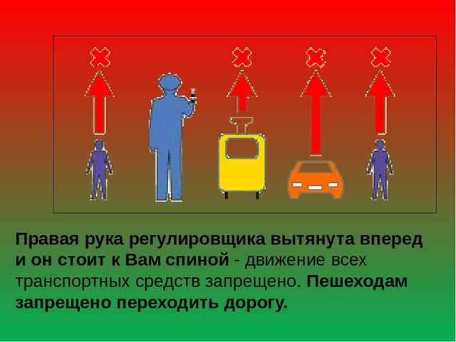 Презентация "Жесты регулировщика" в подготовительной группе.