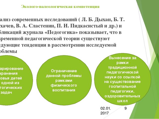 Презентация по самообразованию:"Эколого-валеологическая компетенция"