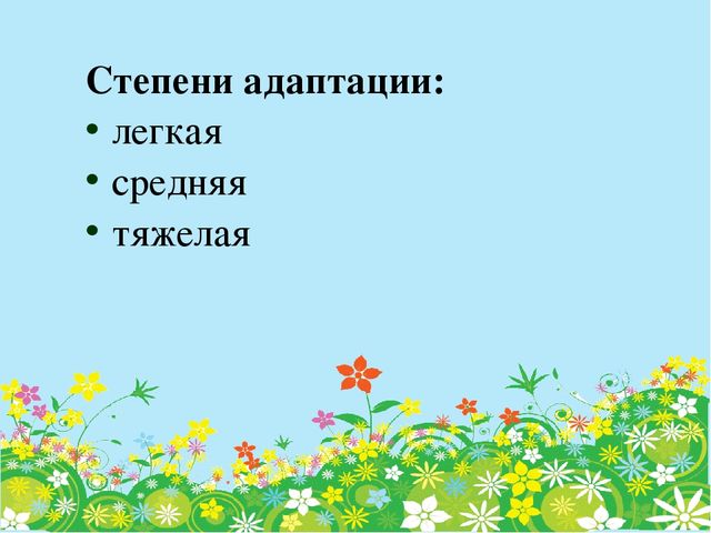 Адаптация ребенка к условиям дошкольного учреждения