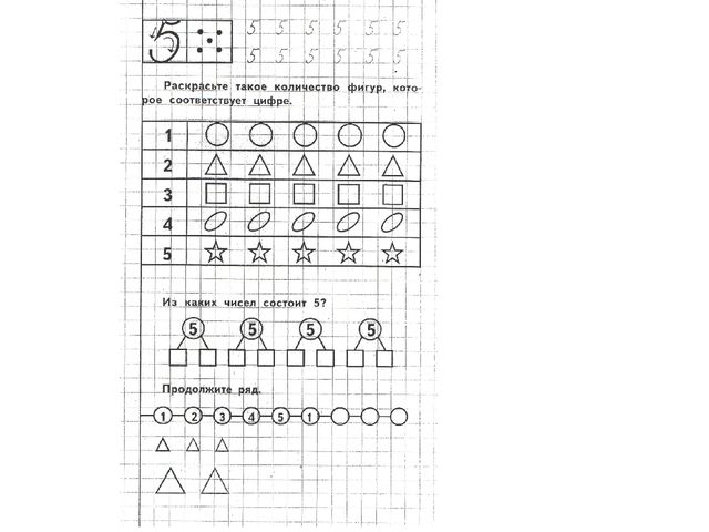 Технологическая карта по математике 1 класс число и цифра 5