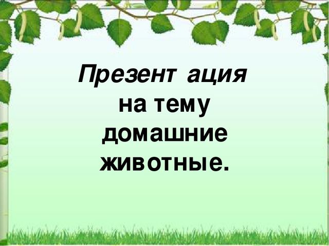 Презентация к НОД "Домашние животные"