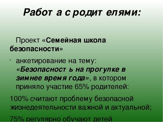 Презентация "Семейная школа безопасности"