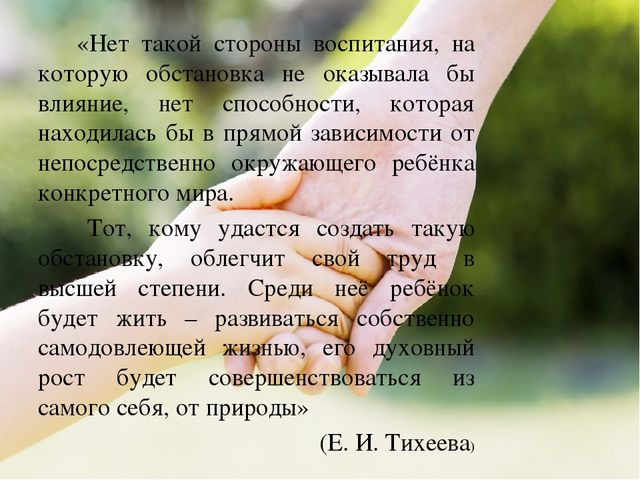 Презентация "Создание предметно-развивающей среды с целью обеспечения разностороннего развития личности"