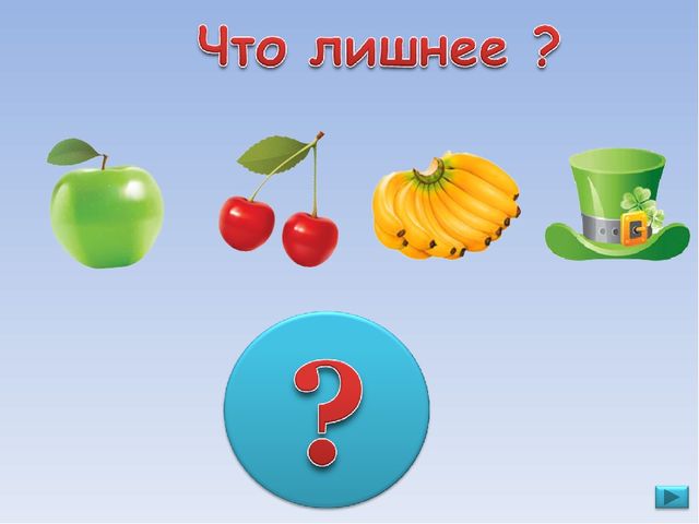 ПРЕЗЕНТАЦИЯ. Игра: «Что лишнее?»