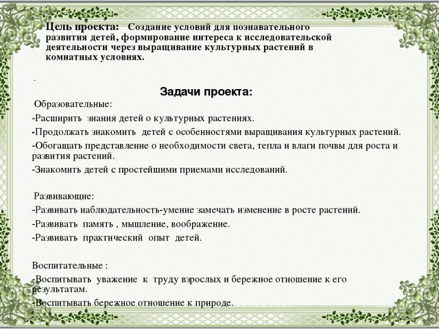 Экологический проект в младшей группе "Огород на подоконнике".