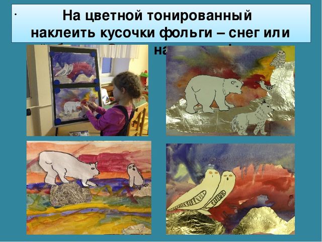 Мастер-класс «Животные Арктики» по аппликации и рисованию с пошаговым фото