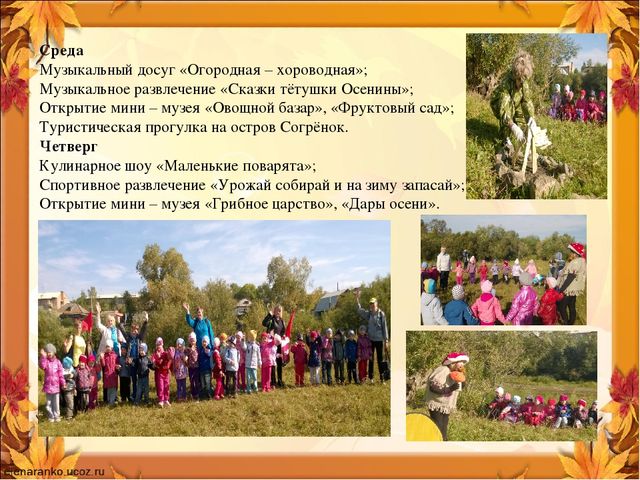 Презентация информационно - творческого проекта "Осень богатая - урожаем дароватая"