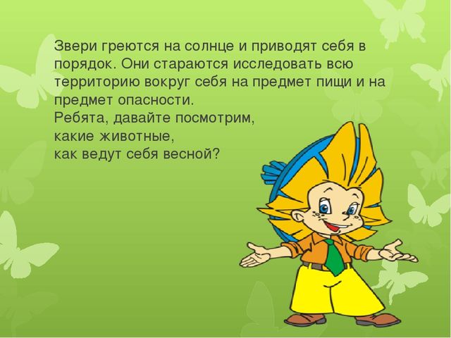 Презентация на тему: "Животные весной"