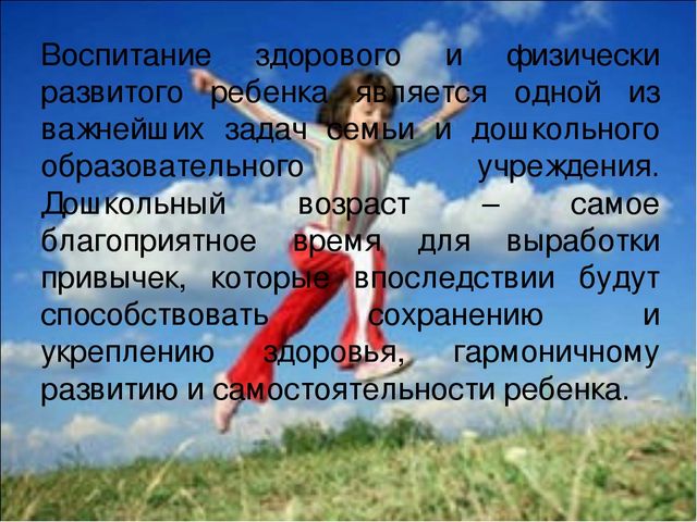 Здоровье и физическое развитие ребёнка.