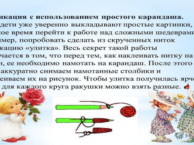 Развитие творческих способностей детей по средством выполнения поделок из нитей.