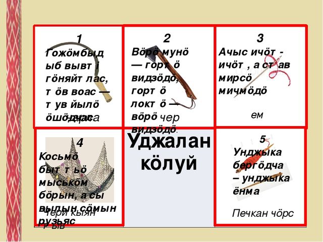 Дидактическая игра "Лото" на коми языке