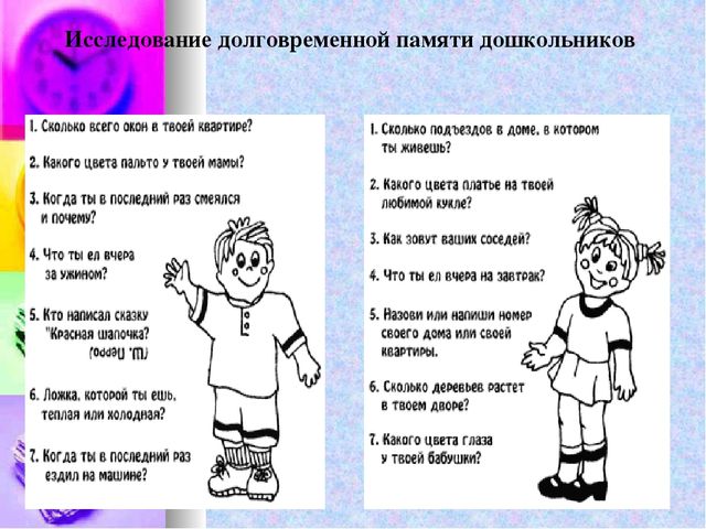 Диагностика познавательных процессов дошкольников