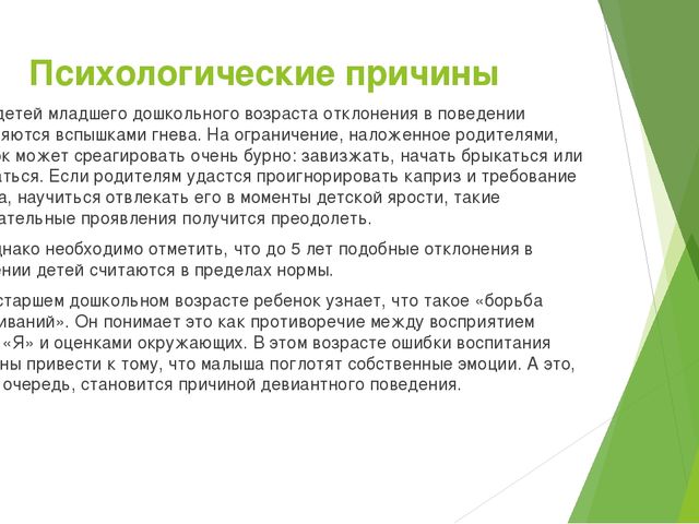 Презентация для педагогов: "Девиантное поведение у детей дошкольного возраста"