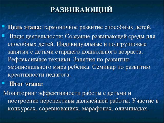 «Организация работы с одарёнными детьми»