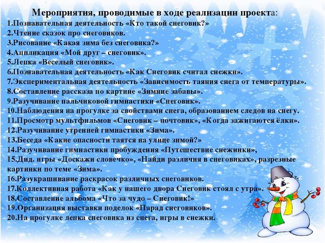 Презентация проекта "Что за чудо Снеговик!"